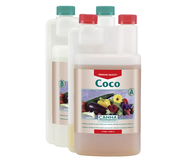Fertilizzante Coco A E B Canna, 2 Bottiglie Da 5L, Per Coltivazione Idroponica Su Fibra Di Cocco